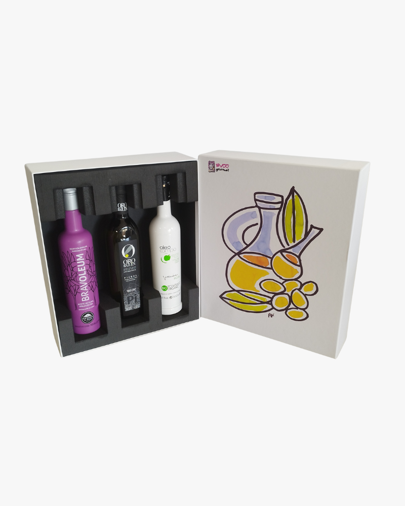 Estuche AOVE 3 botellas 500ml A4