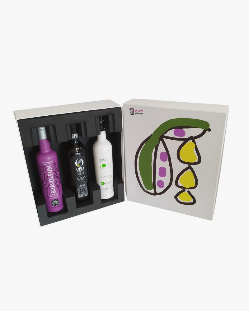 Estuche AOVE 3 botellas 500ml A4