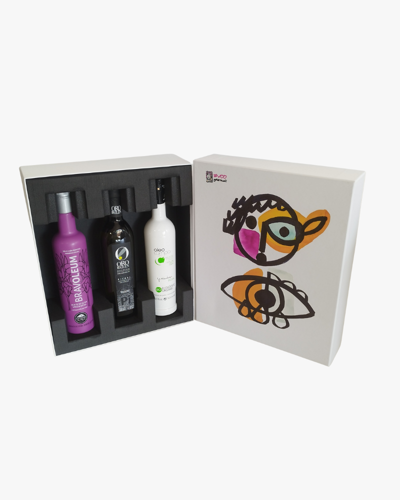 Estuche AOVE 3 botellas 500ml A4