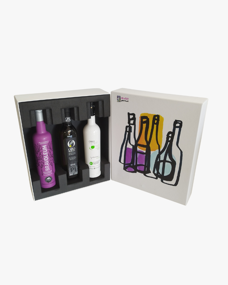 Estuche AOVE 3 botellas 500ml A4