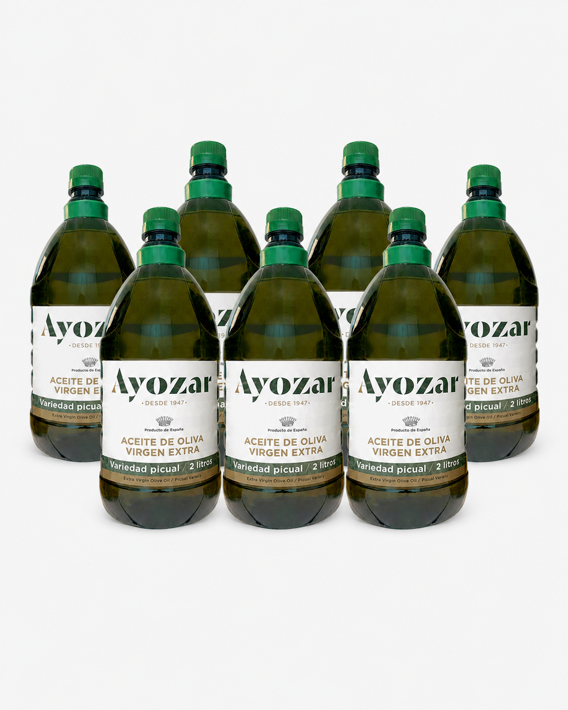 Pack de 7 garrafas AOVE Ayozar Familiar 2L