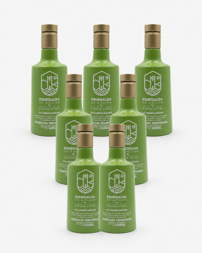 Pack de 7 botellas AOVE Esmeralda Mágina Picual 500 ml