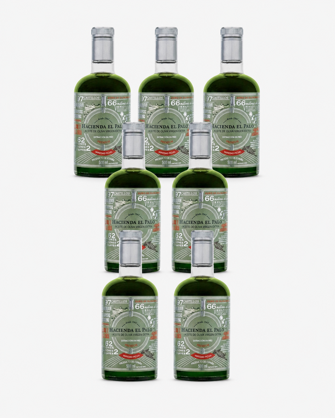 Pack de 7 botellas Hacienda el Palo Premium Picual 500ml